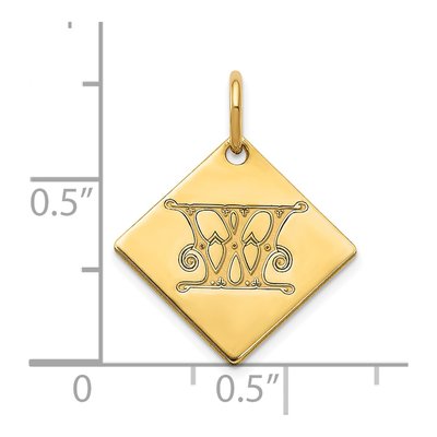 Gold-Plated Sterling Silver Letter W Charm – view 2