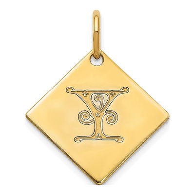 Gold-Plated Sterling Silver Letter Y Charm