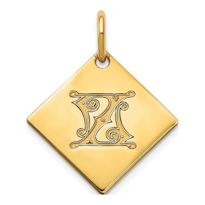 Gold-Plated Sterling Silver Letter Z Charm