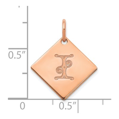 Rose Gold-Plated Sterling Silver Initial I Charm – view 2