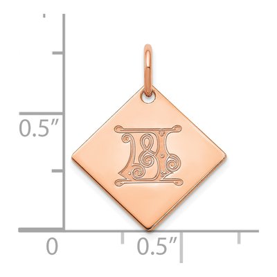 Rose Gold-Plated Sterling Silver Letter J Charm – view 2