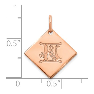Rose Gold-Plated Sterling Silver Letter L Charm – view 2