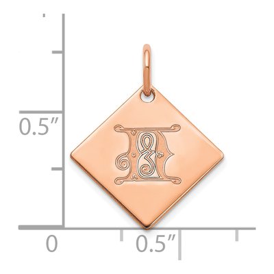 Rose Gold-Plated Sterling Silver Letter N Charm – view 2