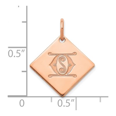 Rose Gold-Plated Sterling Silver Letter O Charm – view 2