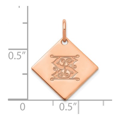 Rose Gold-Plated Sterling Silver Letter S Charm – view 2