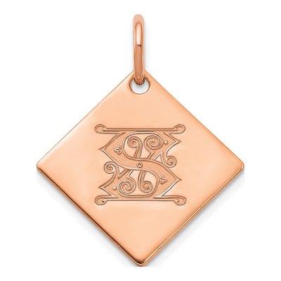 Rose Gold-Plated Sterling Silver Letter S Charm