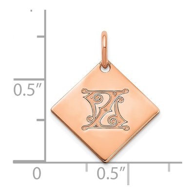 Rose Gold-Plated Sterling Silver Letter Z Charm – view 2
