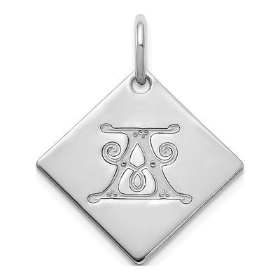 Sterling Silver Letter A Charm