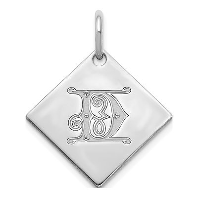 Sterling Silver Letter D Pendant