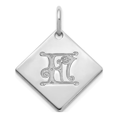 Sterling Silver Letter F Pendant