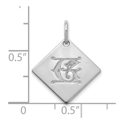 Sterling Silver Letter G Charm – view 2