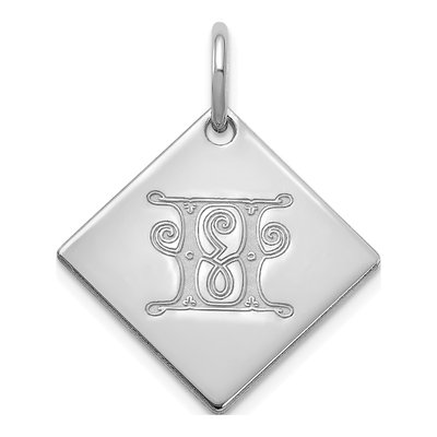 Sterling Silver Letter H Pendant
