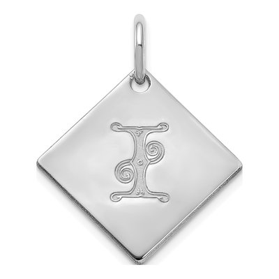 Sterling Silver Letter I Initial Pendant