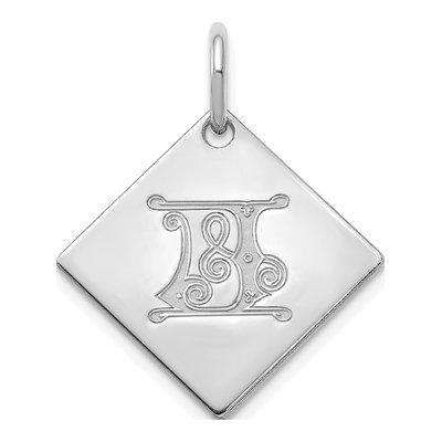 Sterling Silver Letter J Pendant