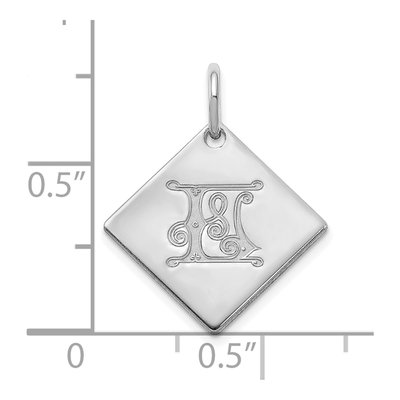 Sterling Silver Letter L Pendant – view 2
