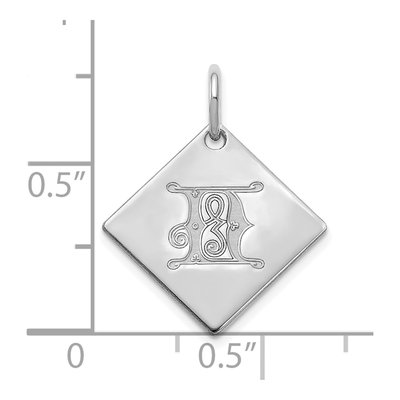 Sterling Silver Letter N Charm – view 2
