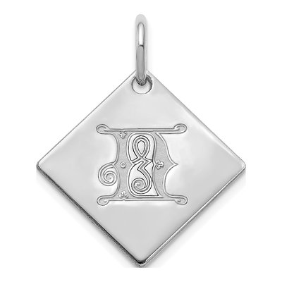 Sterling Silver Letter N Charm