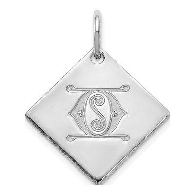 Sterling Silver Letter O Pendant