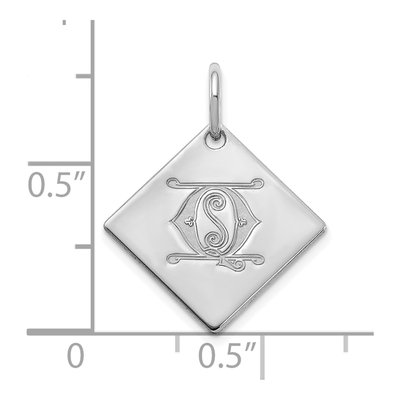 Sterling Silver Letter Q Charm – view 2
