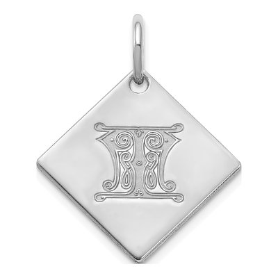 Sterling Silver Letter T Pendant