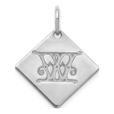 Sterling Silver Letter W Pendant
