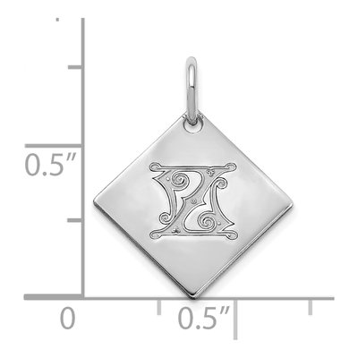 Sterling Silver Letter Z Charm – view 2