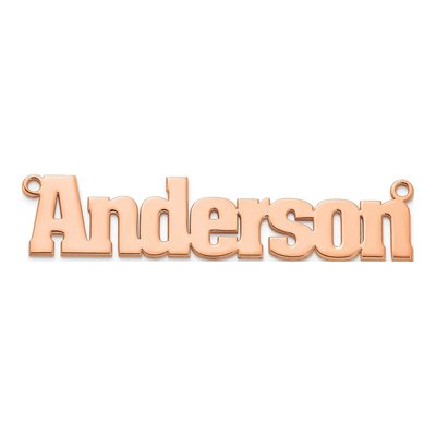 14K Rose Gold Personalized Name Plate Pendant – view 3