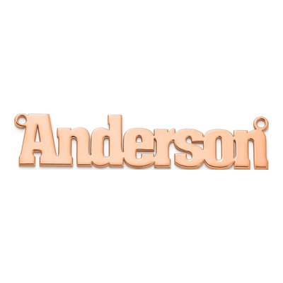 14K Rose Gold Personalized Name Plate Pendant – view 4