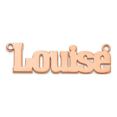 14K Rose Gold Personalized Name Plate Pendant
