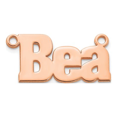 Rose Gold-Plated Sterling Silver Personalized Name Plate Pendant – view 2