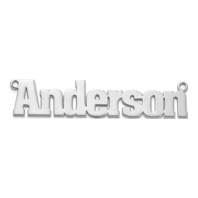 14K White Gold Personalized Name Plate Pendant – view 4