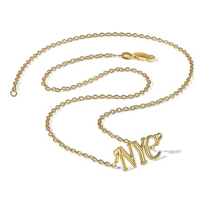 Gold-Plated Sterling Silver Personalized Name Plate Pendant – view 6