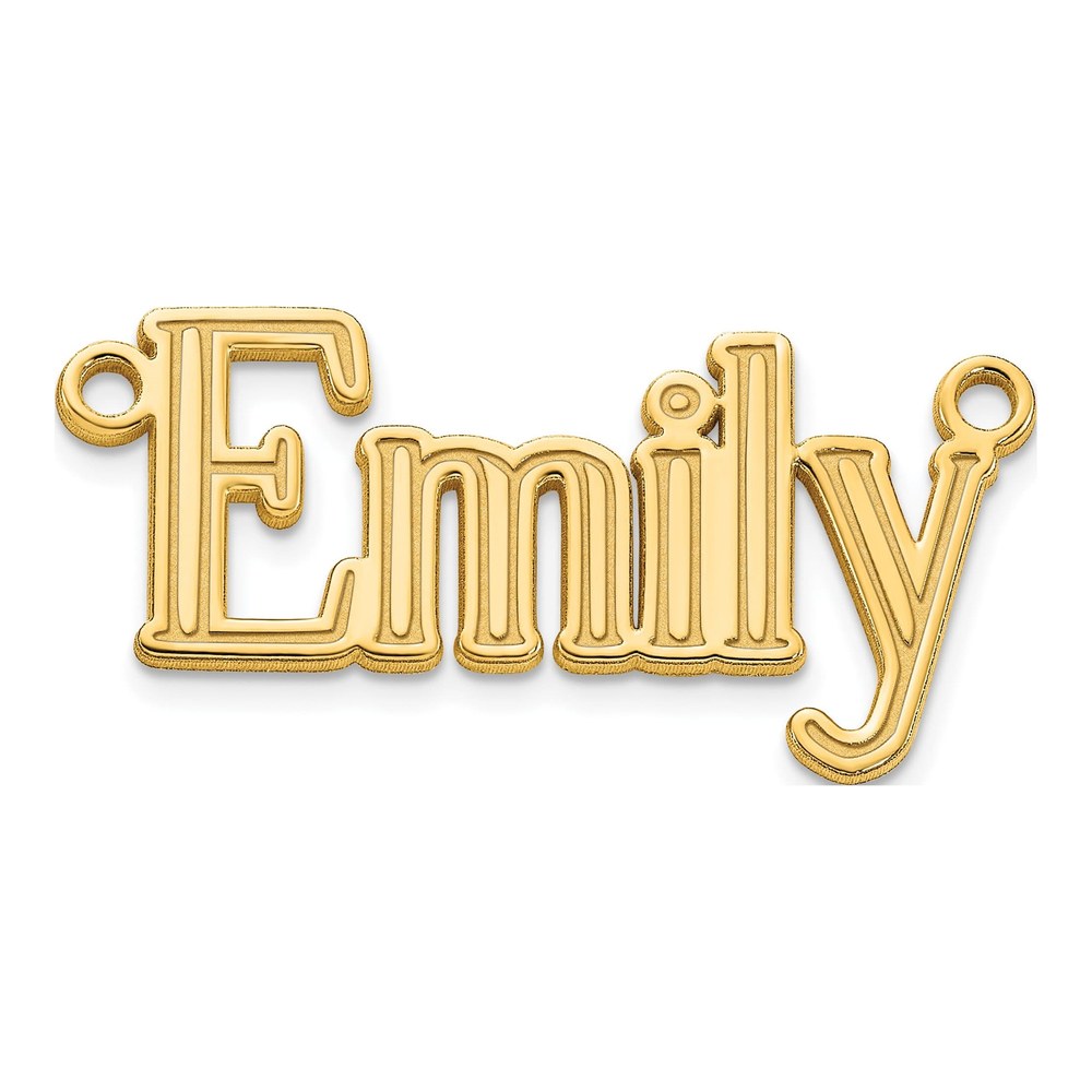 Gold-Plated Sterling Silver Personalized Name Plate Pendant
