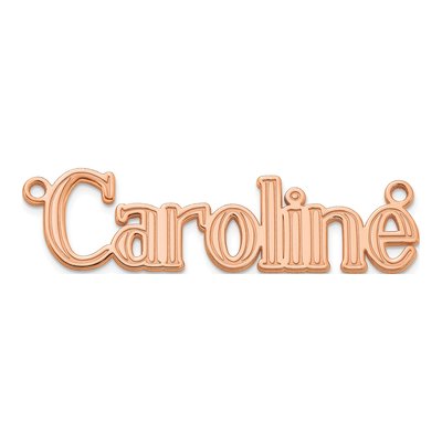 14K Rose Gold Personalized Name Plate Pendant – view 4
