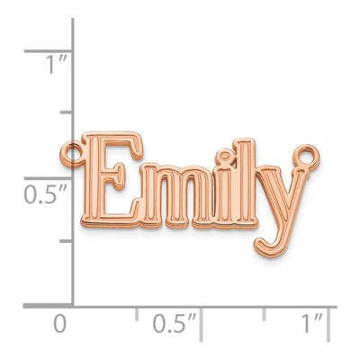 Rose Gold-Plated Sterling Silver Personalized Name Plate Pendant – view 5