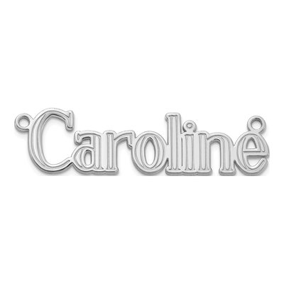Sterling Silver Personalized Name Plate Pendant – view 4