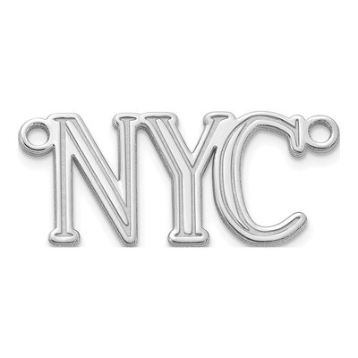 14K White Gold Personalized Name Plate Pendant – view 2