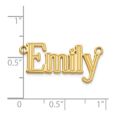 14K Yellow Gold Personalized Name Plate Pendant – view 5