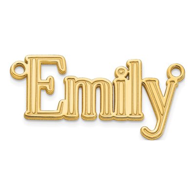14K Yellow Gold Personalized Name Plate Pendant