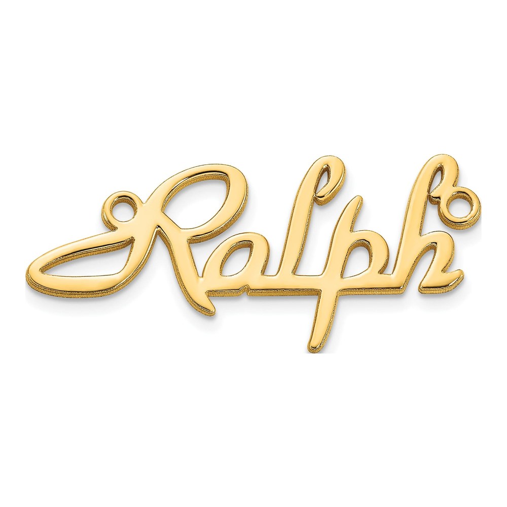 Gold-Plated Sterling Silver Personalized Name Plate Pendant