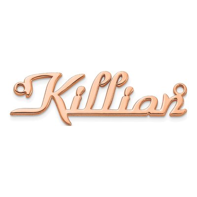 14K Rose Gold Personalized Name Plate Pendant – view 3