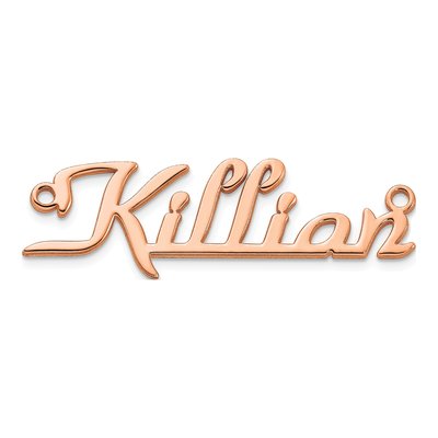 14K Rose Gold Personalized Name Plate Pendant – view 4