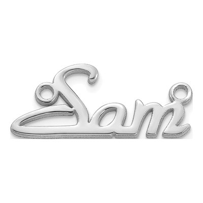 Sterling Silver Personalized Name Plate Pendant – view 2