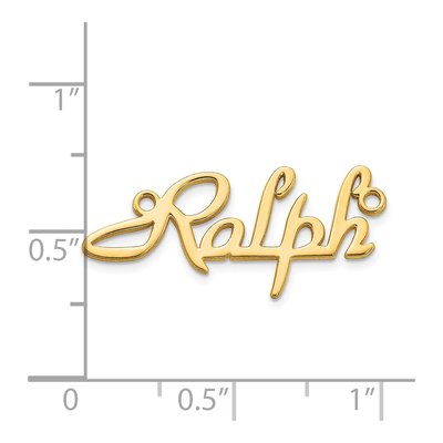 14K Yellow Gold Personalized Name Plate Pendant – view 5