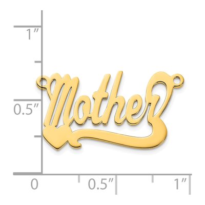Gold-Plated Sterling Silver Personalized Heart Name Plate Pendant – view 5