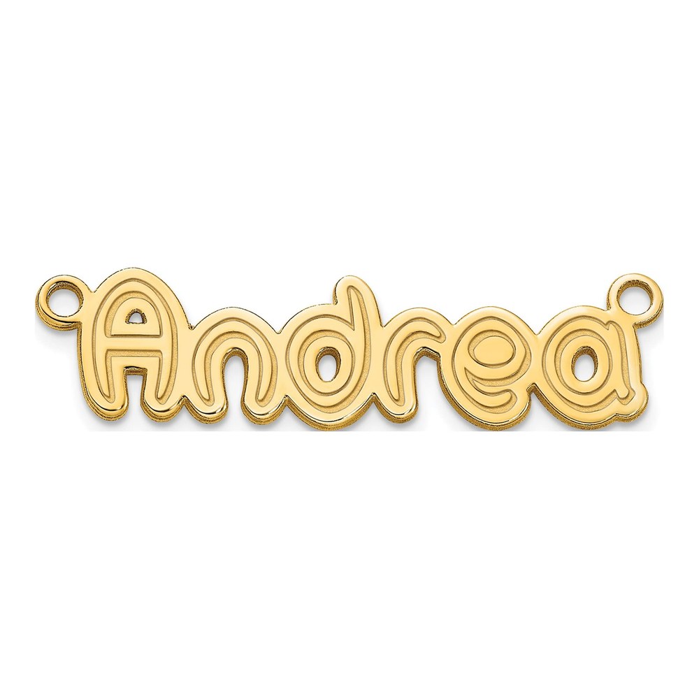 Personalized Gold-Plated Name Plate Pendant