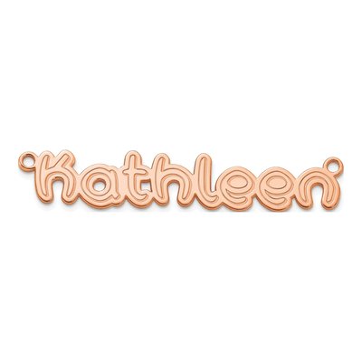 14K Rose Gold Personalized Name Plate Pendant – view 4