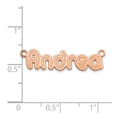 14K Rose Gold Personalized Name Plate Pendant – view 5