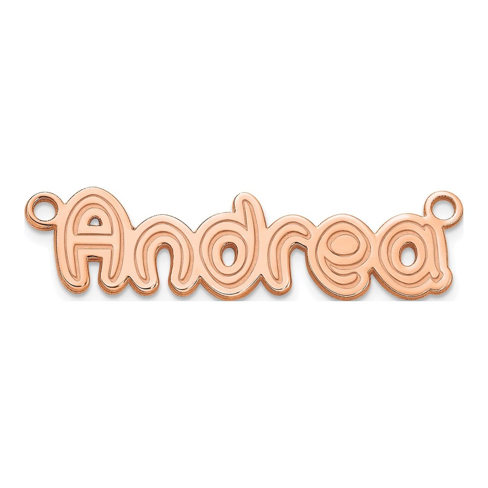 14K Rose Gold Personalized Name Plate Pendant
