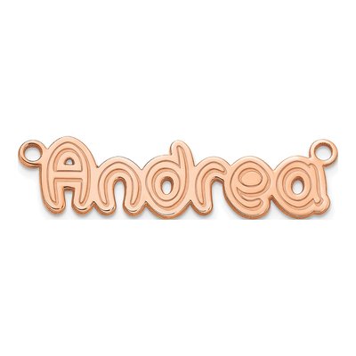 14K Rose Gold Personalized Name Plate Pendant